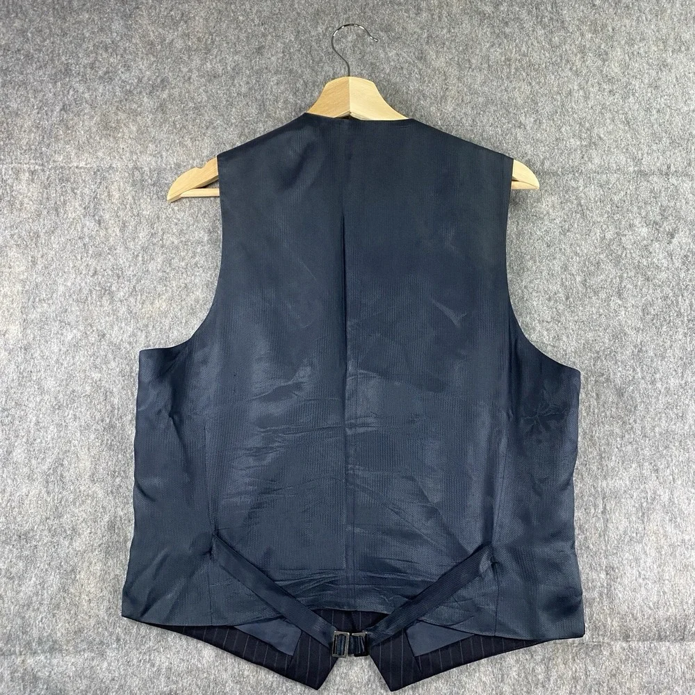 Banana Republic Waistcoat Medium Cashmere‎ Merino Wool Blend Striped Vintage Y2K